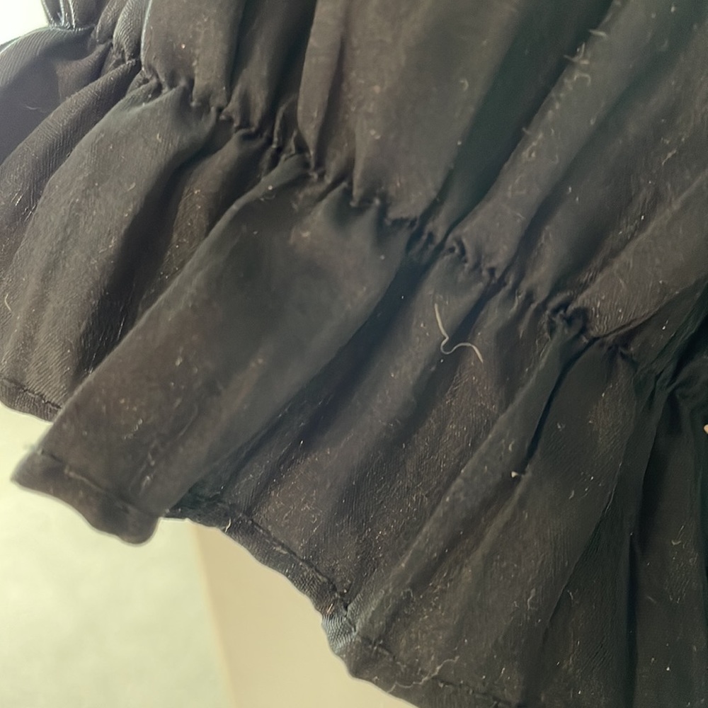 NWT Zara black shirred shirt size XL - Picture 4 of 7